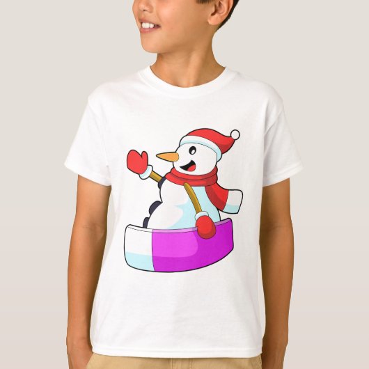 Snowman als Snowboarder met Sonowboard.PNG T-shirt (Voorkant)