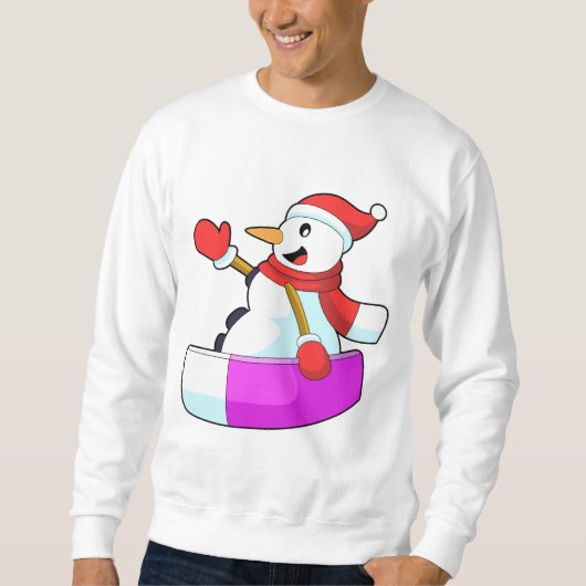 Snowman als Snowboarder met Sonowboard.PNG Trui (Voorkant)
