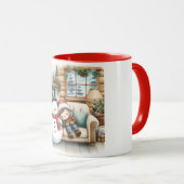 Snowman and Friends Kids Christmas Mug Mok (Voorkant rechts)