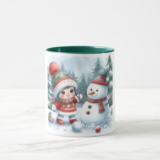 Snowman and Friends Kids Christmas Mug Mok (Midden)