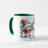 Snowman and Friends Kids Christmas Mug Mok (Voorkant links)