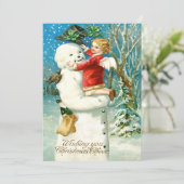 Snowman Angel Cherub Four Leaf Clover (Staand voorkant)