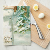 Snowman Angel Cherub Four Leaf Clover Theedoek (Quarter Fold)