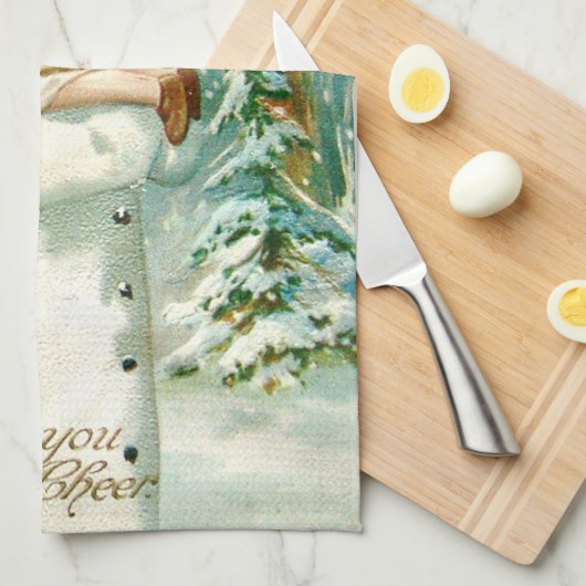 Snowman Angel Cherub Four Leaf Clover Theedoek (Quarter Fold)