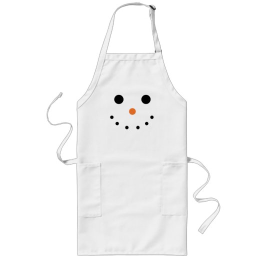 Snowman Apron Lang Schort (Voorkant)