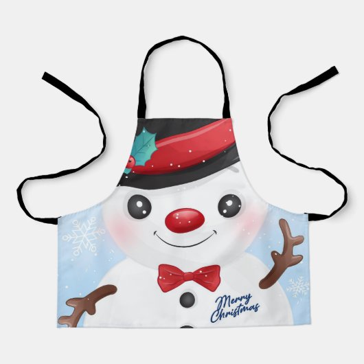 Snowman Apron Schort (Voorkant)
