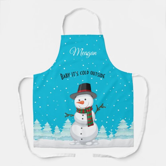 Snowman Apron Schort (Voorkant)
