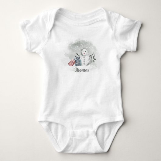 Snowman Baby Bodysuit (Voorkant)