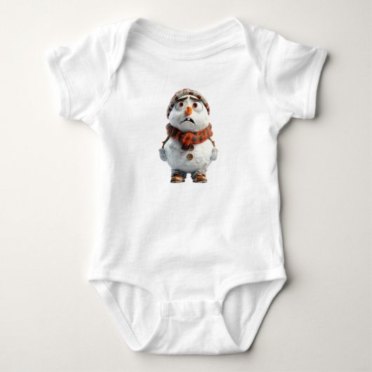 Snowman Baby Bodysuit (Voorkant)