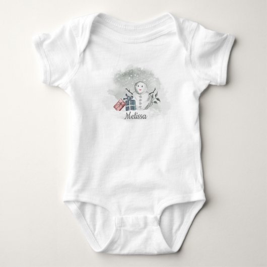 Snowman Baby Bodysuit (Voorkant)