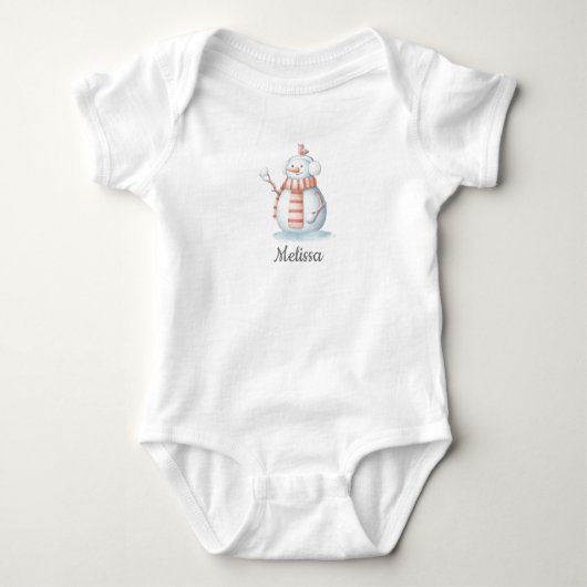 Snowman Baby Bodysuit (Voorkant)