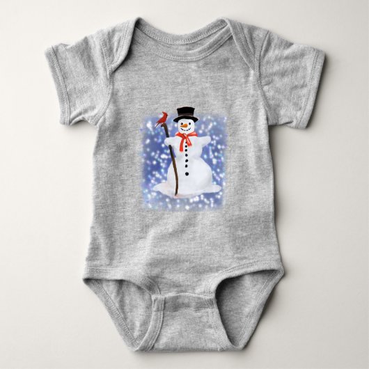 Snowman baby bodysuit (Voorkant)