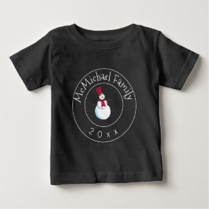 Snowman Baby Bodysuit Cute Family Kerstmis