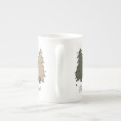 Snowman Baby Het is buiten koud Porselein Kop (Achterkant)