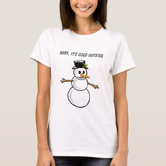 Snowman - Baby Het is koud buiten T-shirt (Voorkant)