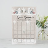 Snowman baby shower baby bingo (Staand voorkant)