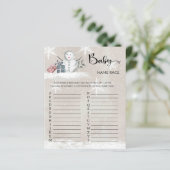 Snowman Baby shower Baby naam Race Game (Staand voorkant)