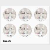 Snowman baby shower bedankt ronde sticker (Vel)