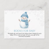 Snowman Baby Shower Books For Baby Informatiekaartje (Voorkant)