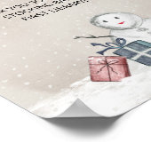 Snowman baby shower Books for baby Poster (Hoek)