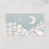 Snowman baby shower diaper omhullingskaart informatiekaartje (Achterkant)