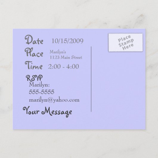 Snowman Baby shower Uitnodiging (Achterkant)