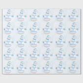 Snowman Baby's eerste kerstfeest op maat Cadeaupapier (Vlak)