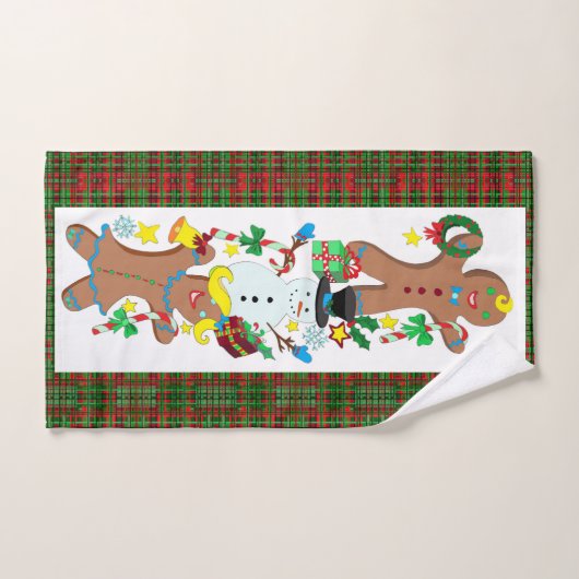 snowman bad handdoek (Handdoek)