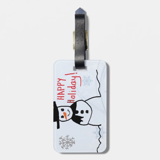 Snowman Bagagelabel (Achterkant verticaal)