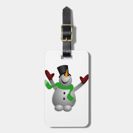Snowman Bagagelabel (Voorkant verticaal)