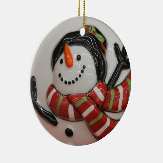 Snowman ball keramisch ornament (Rechts)