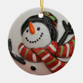 Snowman ball keramisch ornament