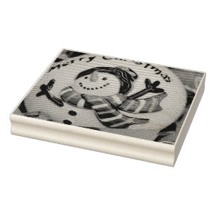 Snowman ball rubberstempel