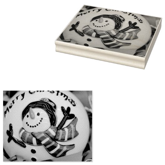 Snowman ball rubberstempel (Gestempeld)