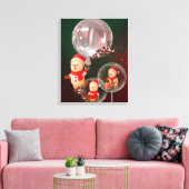 Snowman Balloon Christmas Canvas Muurkunst (Insitu (Woonkamer))