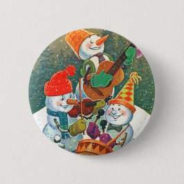 Snowman Band Ronde Button 5,7 Cm