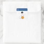 Snowman Basketball Gift Label (Tas)