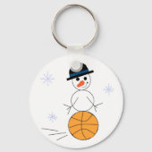 Snowman Basketball Player Sleutelhanger (Voorkant)
