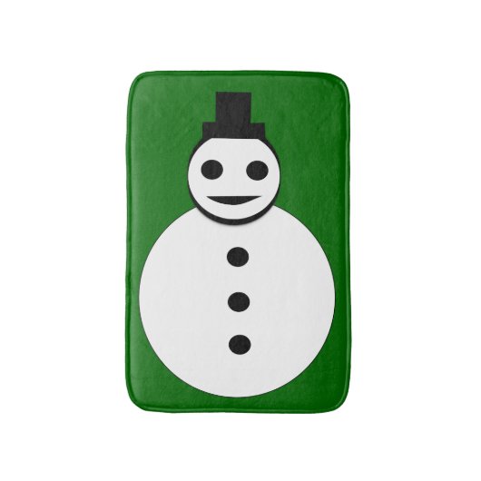 Snowman Bath Mat glimlachen (Voorkant Verticaal)