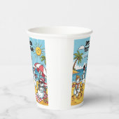 Snowman Beach Bash Papieren Bekers (Rechts)