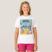 Snowman Beach Bash T-shirt (Voorkant volledig)