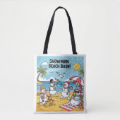 Snowman Beach Bash Tote Bag (Voorkant)