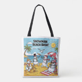 Snowman Beach Bash Tote Bag (Achterkant)