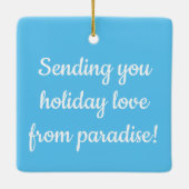 Snowman Beach Florida Vacation Holiday Kerstmis Keramisch Ornament (Achterkant)