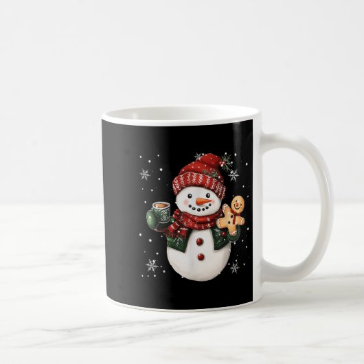 Snowman Beanie Coffee Latte Ginggerbread Merry Chr Koffiemok (Rechts)