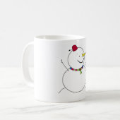 Snowman-bedrukte beker koffiemok (Voorkant links)