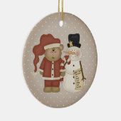 Snowman-Beer in het klusje Keramisch Ornament (Rechts)