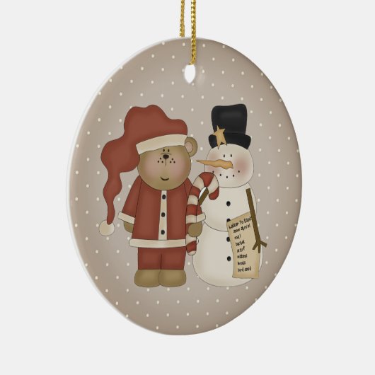 Snowman-Beer in het klusje Keramisch Ornament (Rechts)