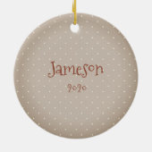 Snowman-Beer in het klusje Keramisch Ornament (Achterkant)