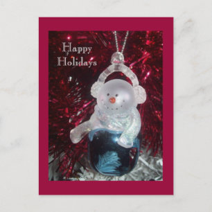 Snowman Bell Ornament Briefkaart